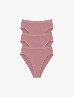 ThirdLove Bikini^Organic Cloud Cotton High Leg Bikini 3 Pack Box